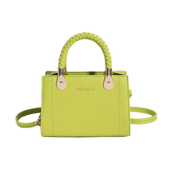 Women's Bag Trendy Fashion Ins Lychee Pattern Portable $27.94 Dana Fashion Color: Green Women's Bags Product information: Lining texture: without lining Applicable scenarios: Daily matching Color: white, black, blue, khaki, green, Rose Red, Purple Outer b