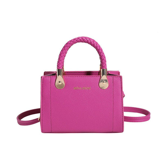 Women's Bag Trendy Fashion Ins Lychee Pattern Portable $27.94 Dana Fashion Color: Rose Red Women's Bags Product information: Lining texture: without lining Applicable scenarios: Daily matching Color: white, black, blue, khaki, green, Rose Red, Purple Oute