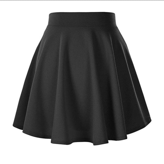 Women's Basic Versatile Stretch Flared Skirt $20.50 Dana Fashion Color: Black Size: L Women's clothing Product information: Pattern: solid color Fabric name: Other Skirt-type: A- line skirt Color: white, black, red, burgundy, blue, green, dark blue Elasti