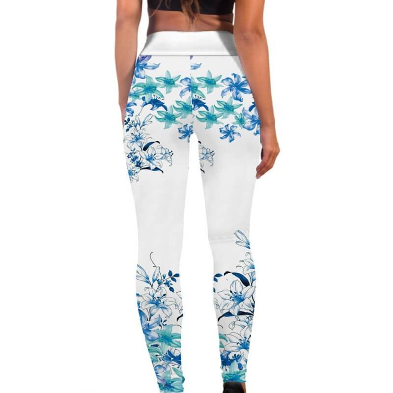 Women's Blue Flower Printed Hip Lifting Tight Pants $39.50 Dana Fashion Color: Orchid Size: 2XL Women's clothing Product information: Pattern: Printing Applicable sports: Yoga Fitness Color: Z9045 orchid Pants length: trousers Size: S,M,L,XL,2XL,3XL Linin