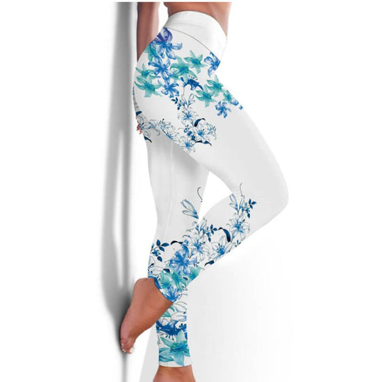 Women's Blue Flower Printed Hip Lifting Tight Pants $39.50 Dana Fashion Color: Orchid Size: 2XL Women's clothing Product information: Pattern: Printing Applicable sports: Yoga Fitness Color: Z9045 orchid Pants length: trousers Size: S,M,L,XL,2XL,3XL Linin