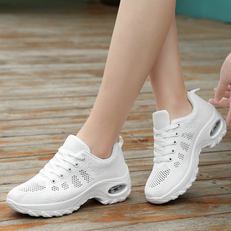Women's Breathable Mesh Soft Soled Sports Shoes $41.84 Dana Fashion Color: 1918 Hollow White Size: 35 Women's shoes Product information: Thickness: Single Applicable scenarios: running sports, fitness equipment, fitness body, sports trends, cycling sports