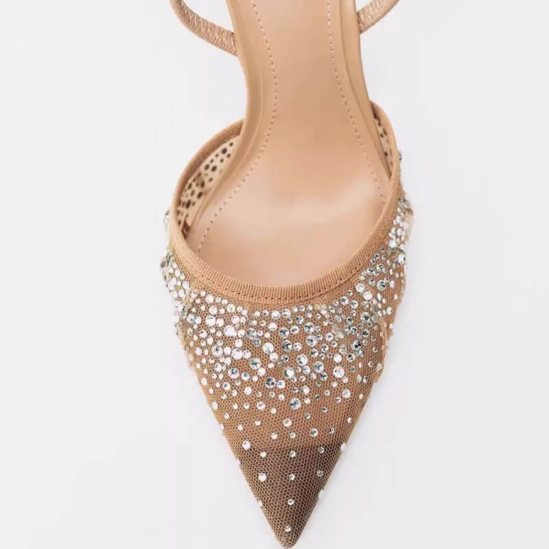 Women's Bright Mesh Fashion Classy High Heels $48.50 Dana Fashion Color: Brown 8CM Size: 35 Women's shoes Product information: Pattern: solid color Color: Brown Heel height: high heels 8CM Heel shape: stiletto heels Size: 35, 36, 37, 38, 39, 40, 41, 42 Ap