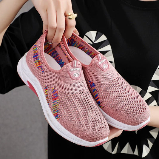 Women's Casual Breathable Fly Woven Mesh Cloth Shoes $25.50 Dana Fashion Color: Gray Size: 35 Women's shoes Product information: Pattern: Letters Applicable sports: Universal Color: N08 pink, N08 Gray Heel height: flat heel Size: 35, 36, 37, 38, 39, 40, 4