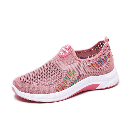 Women's Casual Breathable Fly Woven Mesh Cloth Shoes $25.50 Dana Fashion Color: Pink Size: 36 Women's shoes Product information: Pattern: Letters Applicable sports: Universal Color: N08 pink, N08 Gray Heel height: flat heel Size: 35, 36, 37, 38, 39, 40, 4