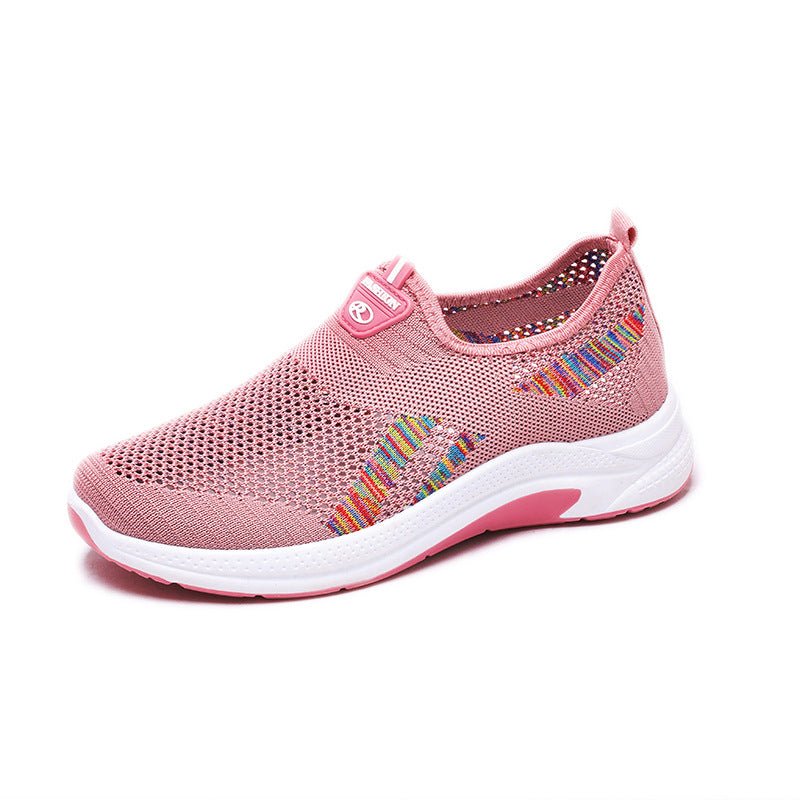 Women's Casual Breathable Fly Woven Mesh Cloth Shoes $25.50 Dana Fashion Color: Pink Size: 36 Women's shoes Product information: Pattern: Letters Applicable sports: Universal Color: N08 pink, N08 Gray Heel height: flat heel Size: 35, 36, 37, 38, 39, 40, 4