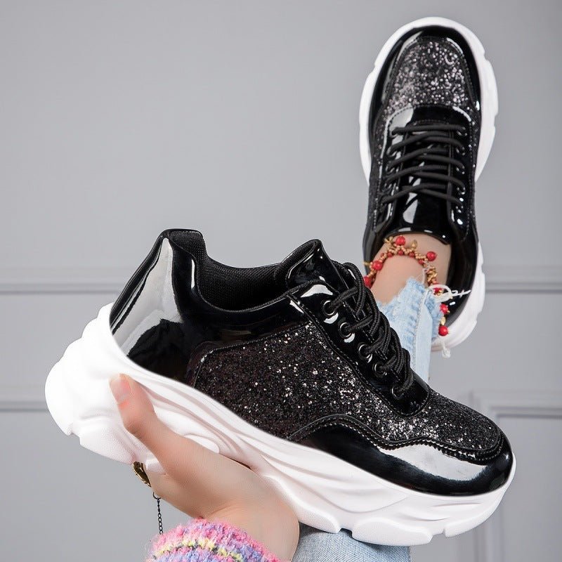 Women's Casual Students' Running Shoes $47.42 Dana Fashion Color: 7787 Black Size: 35 Women's shoes Product information: Lining material: Mesh Applicable sports: Universal Color: 7787 Black, 7787 silver, 7786 Black, 7786 Silver Upper height: low top Heel