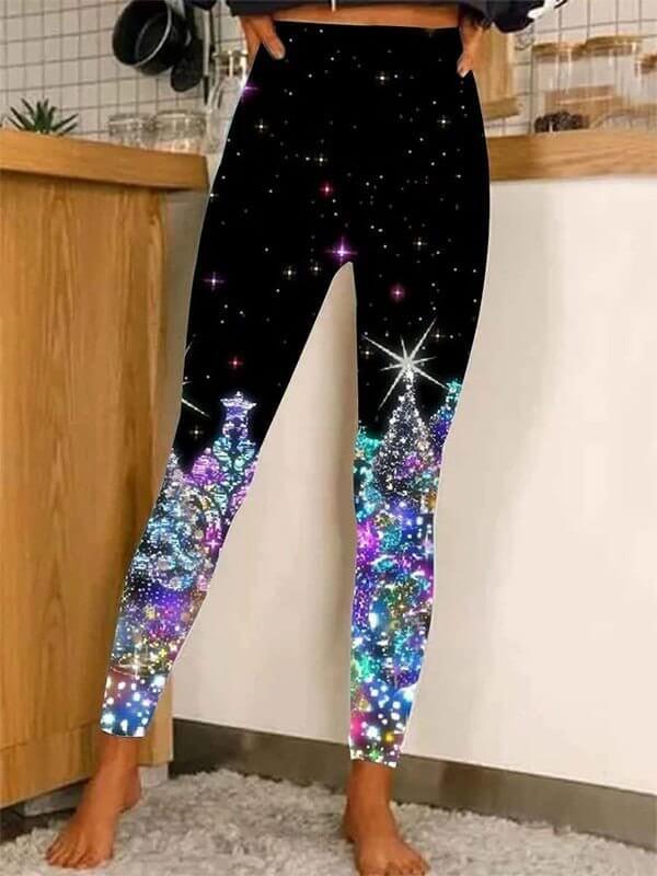 Women's Casual Tight High Waist Stretch 3D Digital Printing Leggings $59.00 Dana Fashion Color: KT9848A09 size: 2XL Women's clothing Product information: Thickness: medium Fabric name: Matel silk fabric Color: 3G126-KT9848A09,3G126-JA18028A02,3G126-KT1028