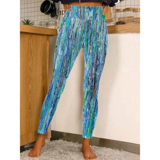 Women's Casual Tight High Waist Stretch 3D Digital Printing Leggings $59.00 Dana Fashion Color: KT10282A03 size: 2XL Women's clothing Product information: Thickness: medium Fabric name: Matel silk fabric Color: 3G126-KT9848A09,3G126-JA18028A02,3G126-KT102