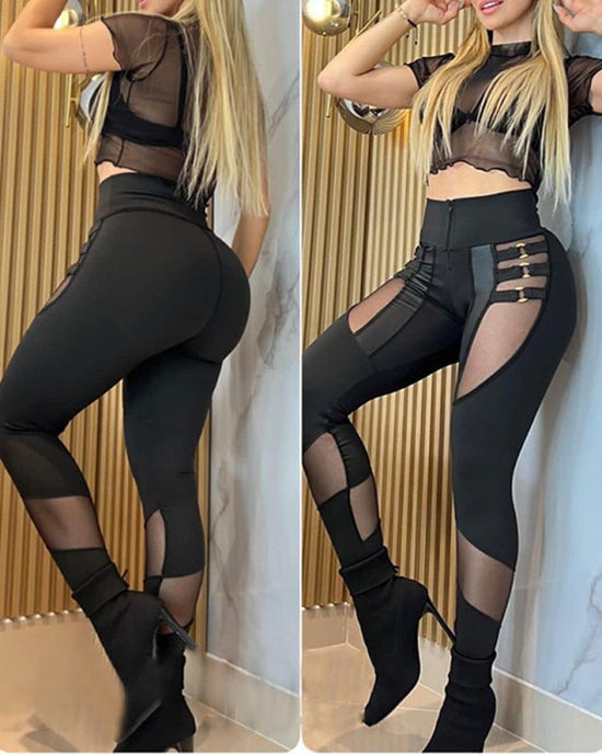 Women's Clothing Black Cut-out Stitching Trousers $52.99 Dana Fashion Color: Black Size: L Women's clothing Product information: Fabric name: cotton and linen Color: Black Main fabric composition: Cotton Pants length: trousers Size: S,M,L,XL Style type: r