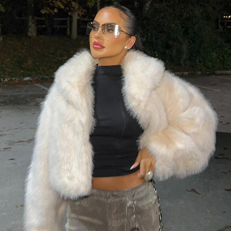 Women's Clothing Cardigan Thickened Plush Long Sleeve $55.99 Dana Fashion Color: Apricot Size: L Women's clothing Product information: Color: Apricot Size: S,M,L Version: Loose Popular elements: hide hooks Thickness: thick Sleeve type: sleeve Main fabric