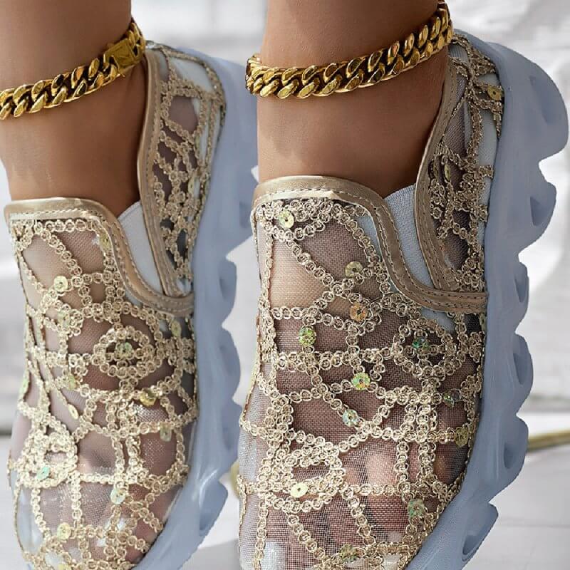 Women's Color Mesh Casual Sneaker $57.50 Dana Fashion Color: LZT8332A1gd Size: 37 Women's shoes Product information: Pattern: solid color Color: LZT8332-bkmu,LZT8332-muw,LZT8332A1-gd,LZT8332A1-si,LZT8332A2-wpi,LZT8332A2-wbl,LZT8332A2-wgr,LZT8332A3-wy,LZT8