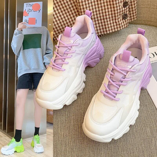 Women's Colorful Sequin Platform Shoes Lace-Up Sneakers $79.90 Dana Fashion Color: Blue pink Size: 35 Women's shoes Overview: Unique design, stylish and beautiful. Good material, comfortable feet. A variety of colors, any choice. Specification: Upper mate