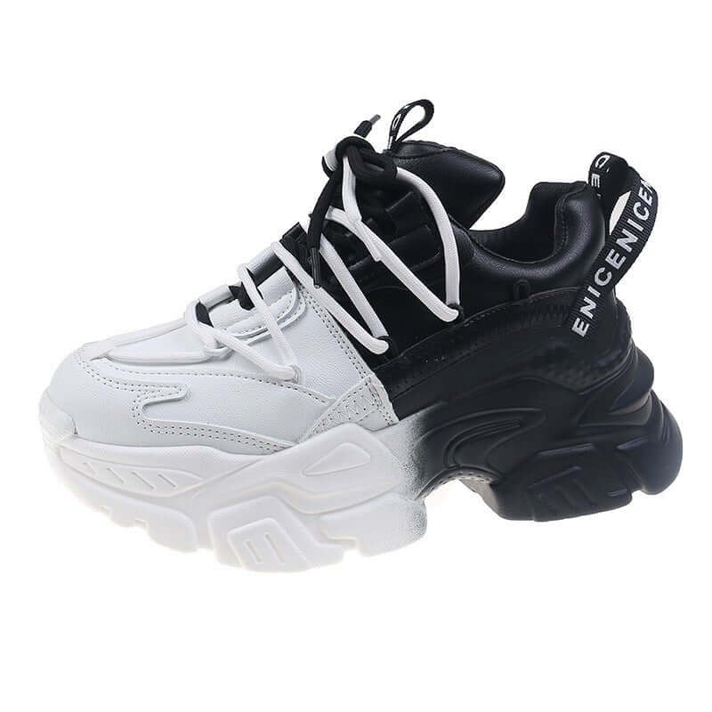 Women's Colorful Sequin Platform Shoes Lace-Up Sneakers $79.90 Dana Fashion Color: White black Size: 35 Women's shoes Overview: Unique design, stylish and beautiful. Good material, comfortable feet. A variety of colors, any choice. Specification: Upper ma