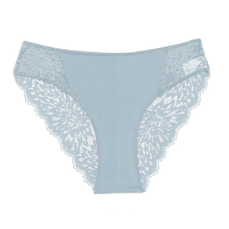 Women's Cotton Lace Stitching Briefs $11.68 Dana Fashion Color: Gray And Blue Size: L Women's clothing معلومات المنتج: النسيج: الحياكة اللون: أسود، أبيض، رمادي أزرق، أحمر أرجواني، أخضر داكن، كاكي التركيبة الرئيسية للنسيج: قطن المقاس: S، M، L، XL الوظيفة: