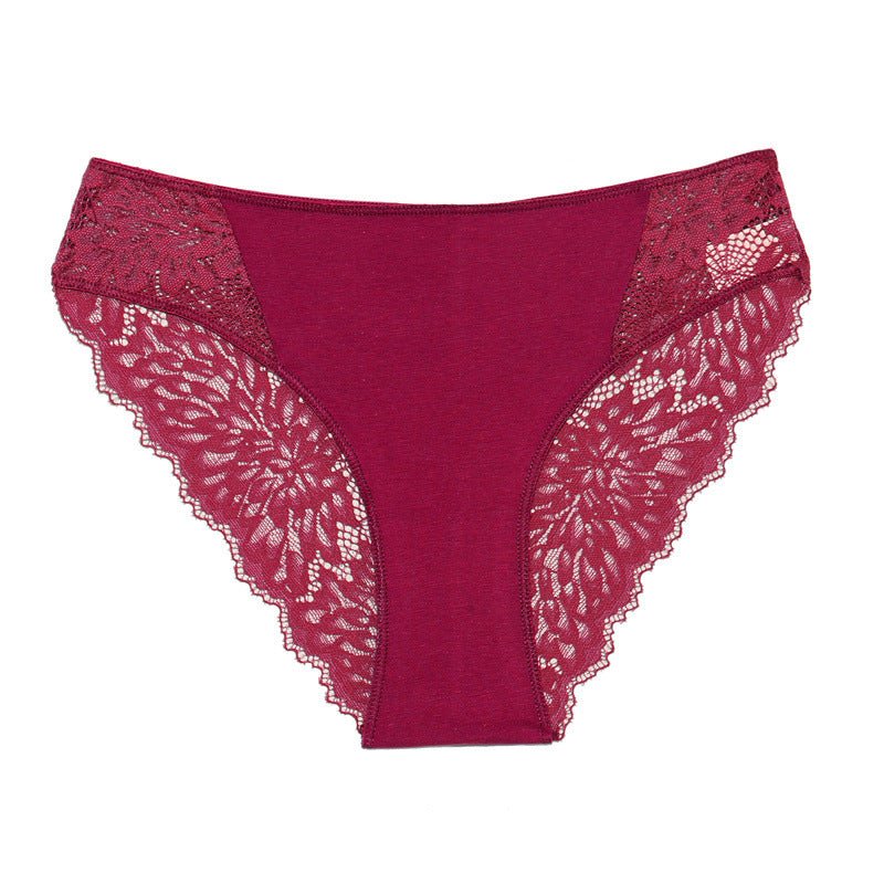 Women's Cotton Lace Stitching Briefs $11.68 Dana Fashion Color: Purplish Red Size: L Women's clothing معلومات المنتج: النسيج: الحياكة اللون: أسود، أبيض، رمادي أزرق، أحمر أرجواني، أخضر داكن، كاكي التركيبة الرئيسية للنسيج: قطن المقاس: S، M، L، XL الوظيفة: ق