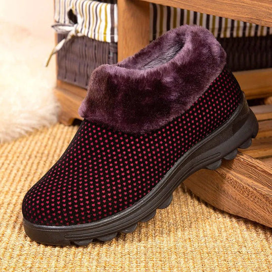 Women's Cotton Shoes Winter Fleece-lined Non-slip Thickening Thermal $29.99 Dana Fashion Color: Black Size: 35 Women's clothing Product information: Lining material: artificial velboa Color: wine red, black Size: 35, 36, 37, 38, 39, 40, 41, 42, 43 Sole ma