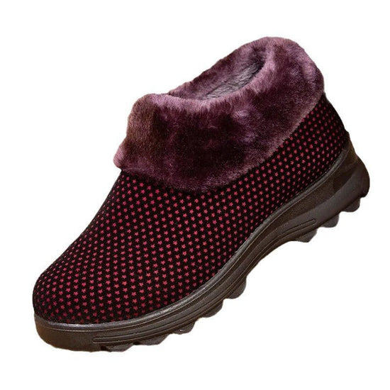 Women's Cotton Shoes Winter Fleece-lined Non-slip Thickening Thermal $29.99 Dana Fashion Color: Black Size: 35 Women's clothing Product information: Lining material: artificial velboa Color: wine red, black Size: 35, 36, 37, 38, 39, 40, 41, 42, 43 Sole ma