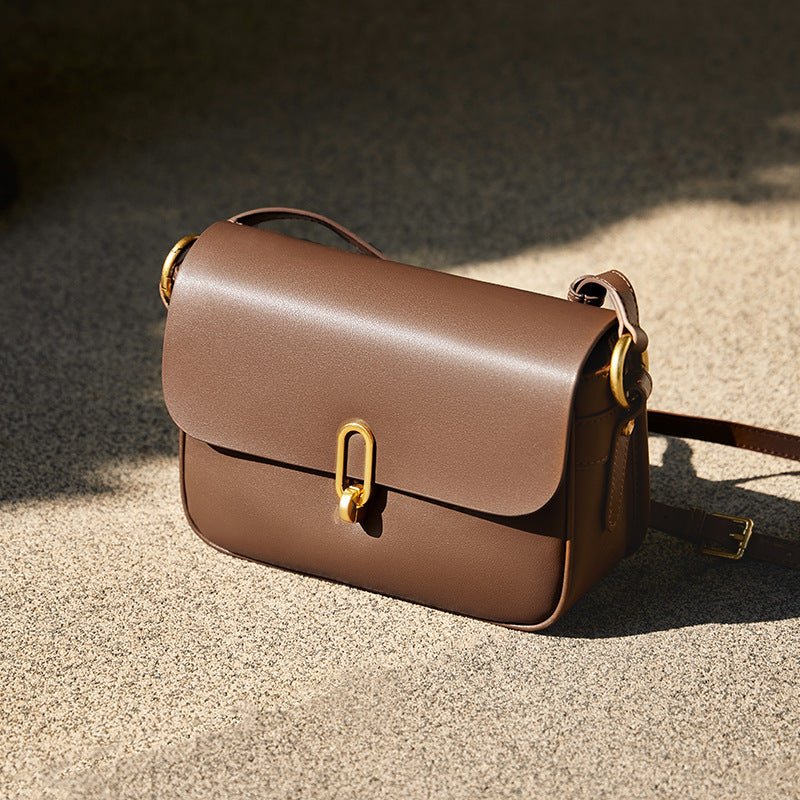 Women's Crossbody Leather Shoulder Bag $145.00 Dana Fashion Color: Beige And Apricot Size: 23x9x16CM Women's Bags Product information: Color: brown, black, beige and apricot, beige and coffee Outer bag type: Sandwich pocket Leather features: two-layer cow
