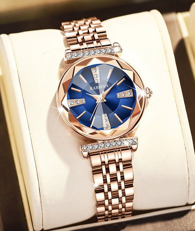 Women's Diamond Mirror Fashion Waterproof Steel Watch $120.00 Dana Fashion Color: K1049S Blue Women's Accessories Product information: Color: K1049S Brown, K1049S dark brown K1049S Blue Thickness: 11mm Waterproof performance: 30m Movement type: Quartz Dia