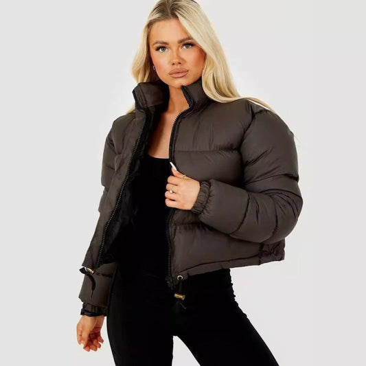 Women's Down Jacket $59.50 Dana Fashion Color: Army Green Size: L Women's clothing Product information: Thickness: medium Fabric name: Polyester Fiber Color: black, silver gray, red, green, wine red, Army Green, white, brown, khaki, pink, gray side seam p