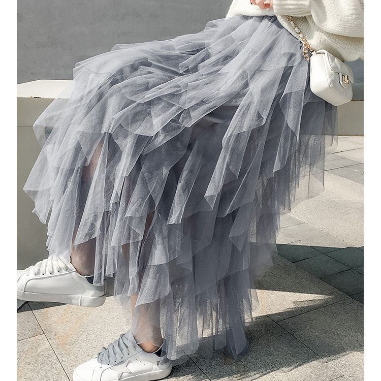 Women's Easy Matching Mesh Stitching Skirt $38.95 Dana Fashion Color: Apricot Size: Average Size Women's clothing Product information: Pattern: solid color Skirt type: Dress Color: white, gray, black, pink, apricot, royal blue, rose red, khaki, brown, lig
