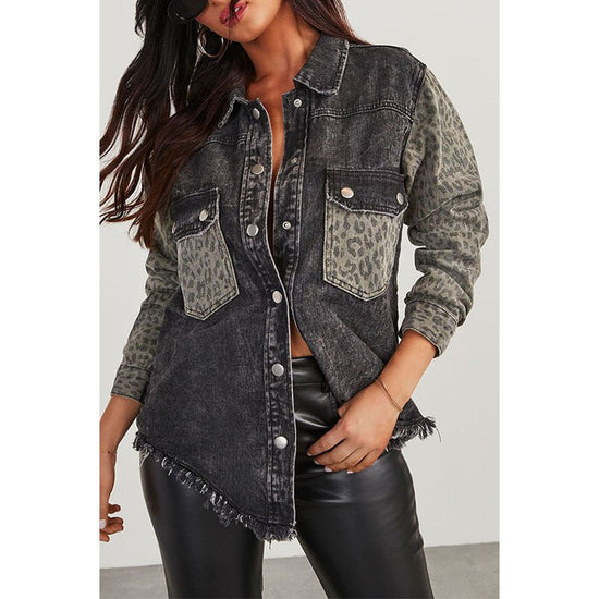 Women's European And American Fashion All-match Printed Long-sleeved Jacket $75.50 Dana Fashion Color: Black Size: L Women's clothing Product information: Pattern: Leopard print Color: LC788498-P2 Size: S,M,L,XL,XXL Version: Regular Style type: Street hip
