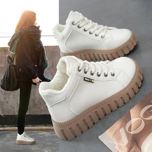 Women's Fashion All-matching Platform Shoes $37.90 Dana Fashion Color: Black Size: 35 Women's shoes Product information: Color: white【 single lining], Black [single lining], dark brown [single lining]] Heel height: flat heel Size: 35, 36, 37, 38, 39, 40 A