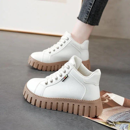 Women's Fashion All-matching Platform Shoes $37.90 Dana Fashion Color: Black Size: 35 Women's shoes Product information: Color: white【 single lining], Black [single lining], dark brown [single lining]] Heel height: flat heel Size: 35, 36, 37, 38, 39, 40 A
