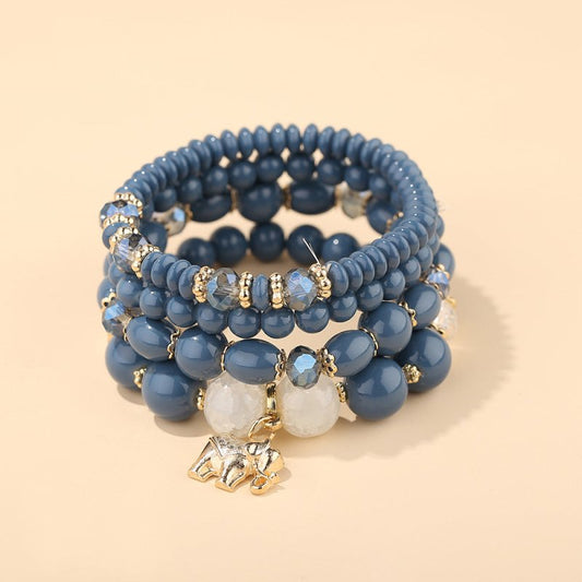 Women's Fashion Elephant Pendant Crystal Bracelet $17.00 Dana Fashion Color: B0253 Beige Women's Accessories Product information: Treatment Process: Electroplating Color: B0253-beige,B0253-dark mixed, B0253-coffee,B0253-yellow,B0253-Blue Black, B0253-new