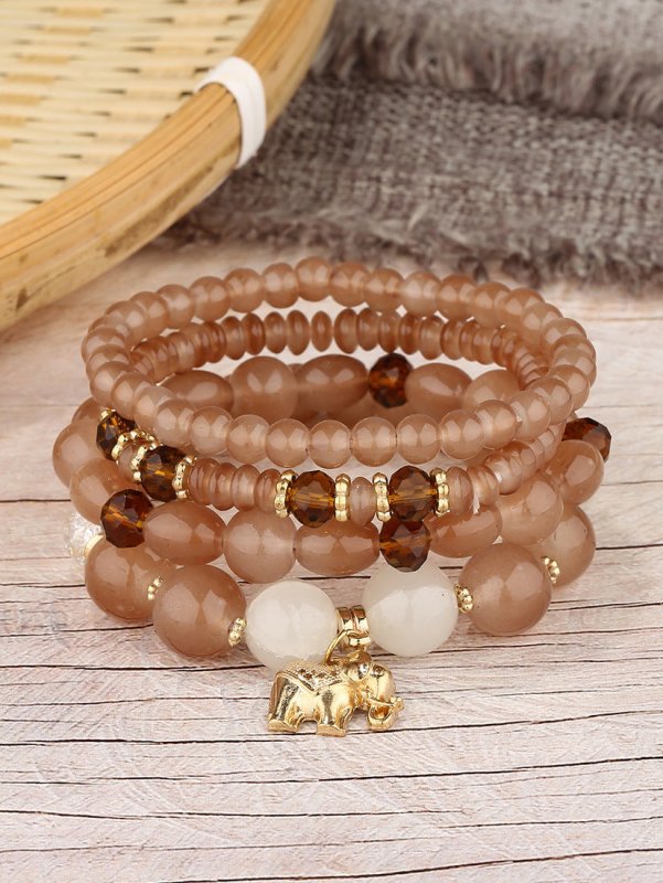 Women's Fashion Elephant Pendant Crystal Bracelet $17.00 Dana Fashion Color: B0253 Coffee Women's Accessories Product information: Treatment Process: Electroplating Color: B0253-beige,B0253-dark mixed, B0253-coffee,B0253-yellow,B0253-Blue Black, B0253-new