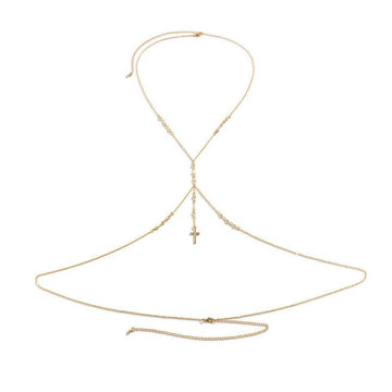 Cross Waist Chain Gold
