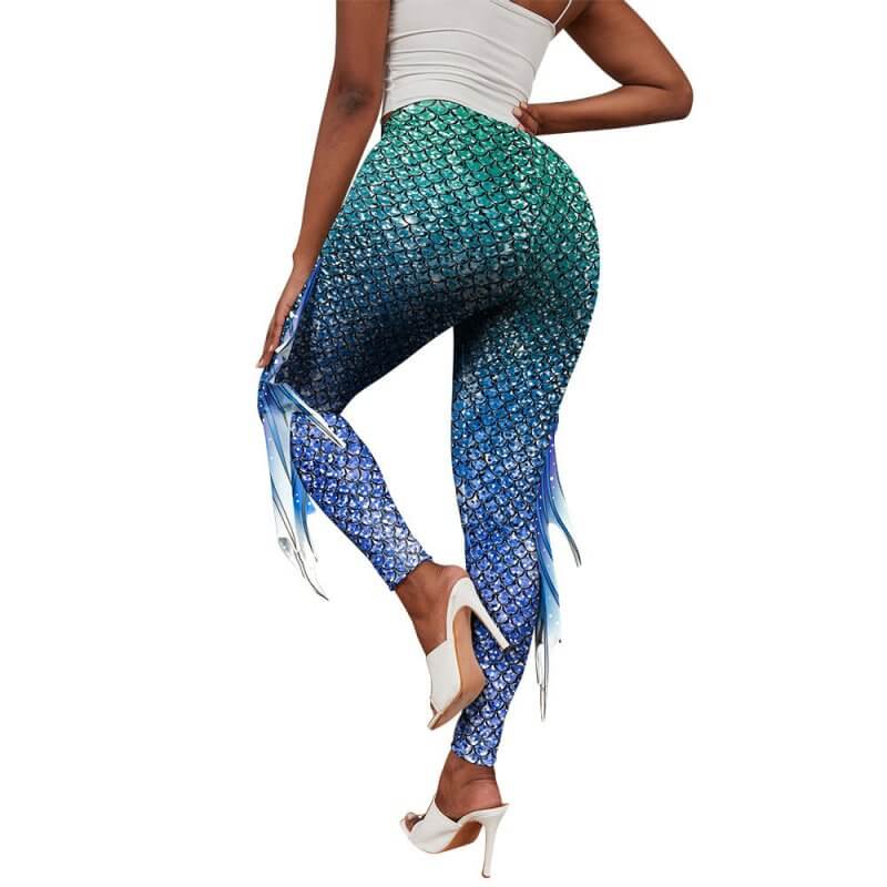 Women's Fashion Hip Raise Yoga Pants $65.90 Dana Fashion Color: B2421004 Size: L Women's clothing Product information: Main fabric: Polyester (Polyester) Pant length: cropped pants Style: Pencil pants/small foot pants Thickness: Medium Design: Printed fis