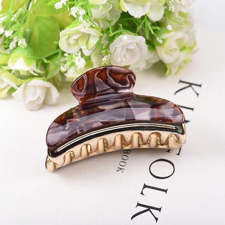 Women's Fashion Large Acrylic Barrettes $9.00 Dana Fashion Color: Little Coffee Purity: Bulk Women's Accessories Product information: Treatment Process: baking varnish Color: Cloud Purple, cloud gray, cloud orange, cloud pink, little orange, little coffee