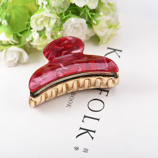 Women's Fashion Large Acrylic Barrettes $9.00 Dana Fashion Color: Dot Red Purity: Bulk Women's Accessories Product information: Treatment Process: baking varnish Color: Cloud Purple, cloud gray, cloud orange, cloud pink, little orange, little coffee, Litt