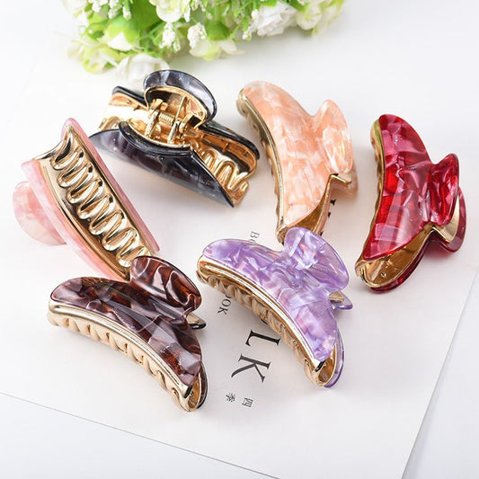 Women's Fashion Large Acrylic Barrettes $9.00 Dana Fashion Color: Cloud Color Powder Purity: Bulk Women's Accessories Product information: Treatment Process: baking varnish Color: Cloud Purple, cloud gray, cloud orange, cloud pink, little orange, little c