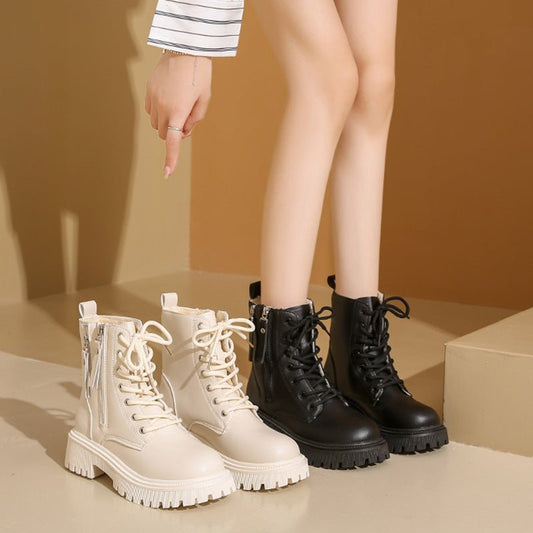 Women's Fashion Leisure Warm Ankle Boots $51.85 Dana Fashion Color: Beige Cotton Size: 35 Women's shoes ข้อมูลผลิตภัณฑ์: ลวดลาย: สีพื้น สี : ซับในสีเบจชั้นเดียว ซับในสีดำชั้นเดียว ซับในผ้าฝ้ายสีเบจ ซับในผ้าฝ้ายสีดำ ขนาด: 35, 36, 37, 38, 39, 40, 41, 42 รูป