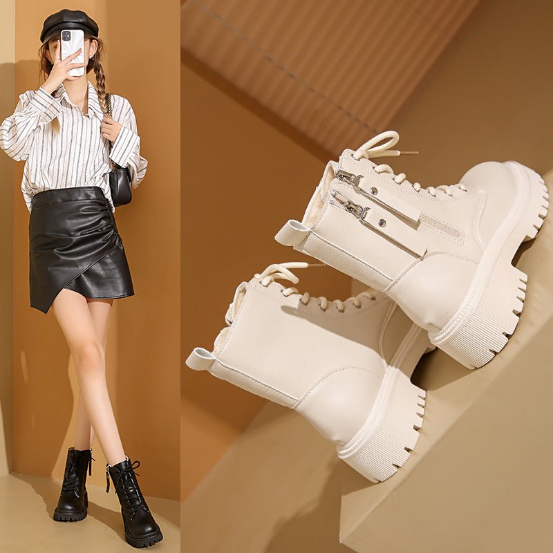 Women's Fashion Leisure Warm Ankle Boots $51.85 Dana Fashion Color: Beige Cotton Size: 35 Women's shoes ข้อมูลผลิตภัณฑ์: ลวดลาย: สีพื้น สี : ซับในสีเบจชั้นเดียว ซับในสีดำชั้นเดียว ซับในผ้าฝ้ายสีเบจ ซับในผ้าฝ้ายสีดำ ขนาด: 35, 36, 37, 38, 39, 40, 41, 42 รูป