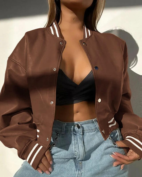 Women's Fashion Motorcycle Fashion PU Leather Coat $39.50 Dana Fashion Color: Dark Brown Size: 2XL Women's clothing Product information: Color: khaki, wine red, blue, dark brown, black Size: S,M,L,XL,2XL Sleeve type: Lantern sleeve Material: PU Applicable