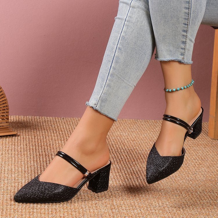 Women's Fashion New High Heel Sandals $35.50 Dana Fashion Color: Black Size: 35 Women's shoes Product information: Color: black, gold, silver Upper material: PU Size: 35.36, 37.38, 39.40, 41.42 Category: High Heels Style: European and American Packing lis