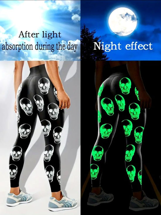 Women's Fashion New Luminous Yoga Pants $25.99 Dana Fashion Color: BSTM0074 Luminous Skull Size: L Women's clothing معلومات المنتج: الرياضات المناسبة: اليوجا والجري واللياقة البدنية وركوب الدراجات والتنس والمشي لمسافات طويلة والتسلق اسم القماش: مزيج من ال