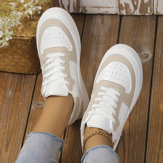 Women's Fashion Round Toe Color-blocking Casual Shoes $37.64 Dana Fashion Color: Picture Style Size: 35 Women's shoes Product information: Lining material: cloth Outsole material: non-slip rubber Upper height: low top Shoe Material: artificial PU Length: