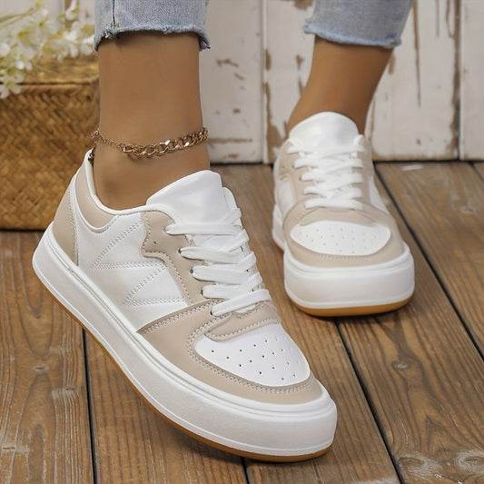 Women's Fashion Round Toe Color-blocking Casual Shoes $37.64 Dana Fashion Color: Picture Style Size: 35 Women's shoes Product information: Lining material: cloth Outsole material: non-slip rubber Upper height: low top Shoe Material: artificial PU Length: