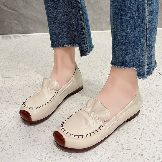 Women's Fashion Shoes Casual All-matching $35.90 Dana Fashion Color: Beige size: 35 Women's shoes Product information: Pattern: solid color Color: black, khaki, beige, brown Size: 35, 36, 37, 38, 39, 40 Shoe Upper material: artificial pu Applicable Gender