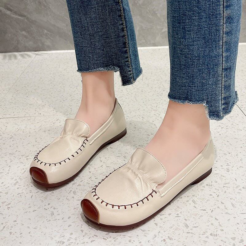 Women's Fashion Shoes Casual All-matching $35.90 Dana Fashion Color: Beige size: 35 Women's shoes Product information: Pattern: solid color Color: black, khaki, beige, brown Size: 35, 36, 37, 38, 39, 40 Shoe Upper material: artificial pu Applicable Gender