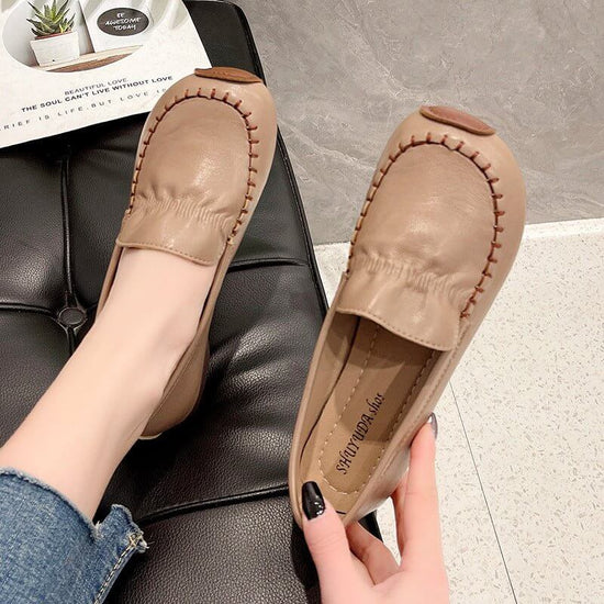 Women's Fashion Shoes Casual All-matching $35.90 Dana Fashion Color: Beige size: 35 Women's shoes Product information: Pattern: solid color Color: black, khaki, beige, brown Size: 35, 36, 37, 38, 39, 40 Shoe Upper material: artificial pu Applicable Gender