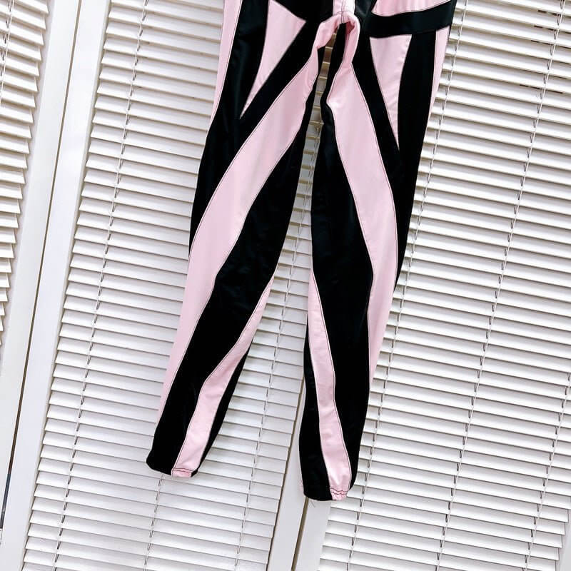 Women's Fashion Stitching Mesh Leggings $199.00 Dana Fashion Color: Black size: L Women's clothing Product information: Fabric name: Polyester Color: black, pink, khaki Pants length: cropped pants Size: S,M,L Size Information: Note: 1. Asian sizes are 1 t