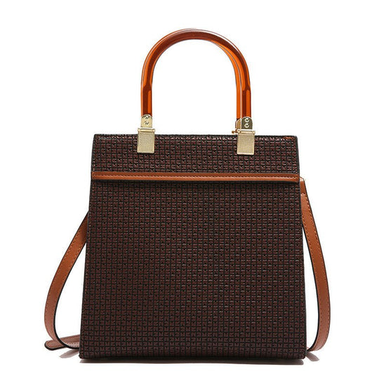 Women's Fashion Stone Pattern Handbag $39.50 Dana Fashion Color: Brown Women's Bags Product information: Color: white, black, orange, blue, brown, brown Hardness: soft Material: PU Suitcase shape: square vertical model Bag internal structure: zipper chang