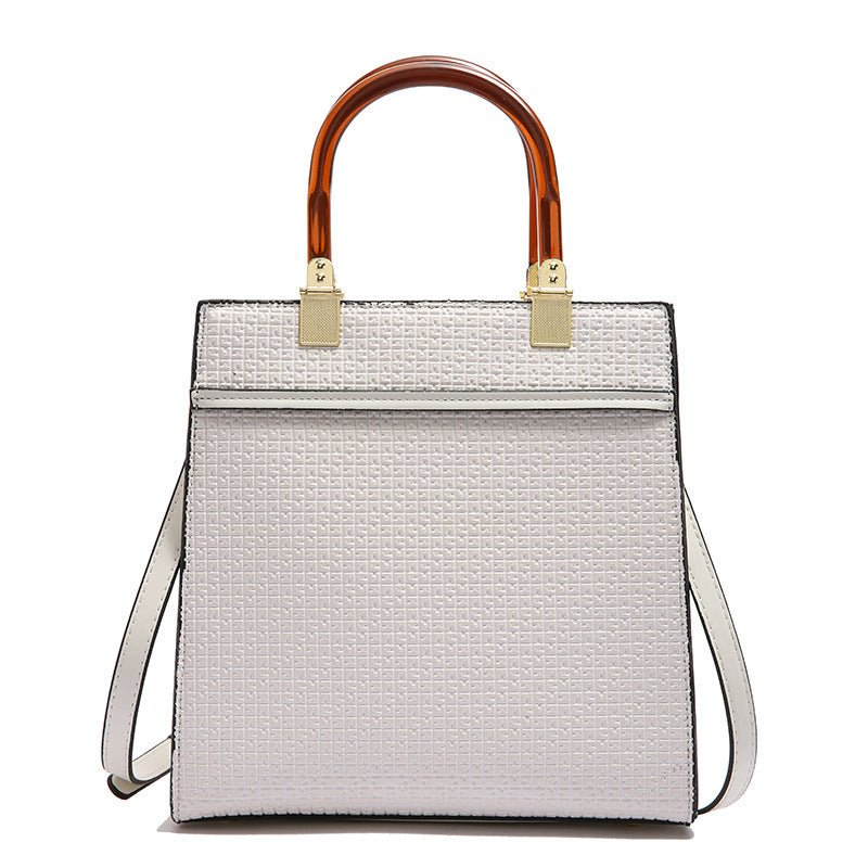 Women's Fashion Stone Pattern Handbag $39.50 Dana Fashion Color: White Women's Bags Product information: Color: white, black, orange, blue, brown, brown Hardness: soft Material: PU Suitcase shape: square vertical model Bag internal structure: zipper chang