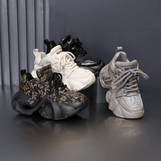 Women's Fashionable All-Match Platform Sports Casual Shoes $89.99 Dana Fashion Color: Starry Sky Gray Size: 35 Women's shoes Product information: Color: Starry Sky Gray Heel height: low heel (1-3CM) Size: 35, 36, 37, 38, 39, 40 Cutting depth: Middle mouth